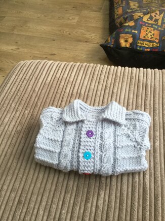 Baby Aran Cardigan #4