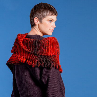 Adventurous Asymmetric Shawl - Free Crochet Pattern in Paintbox Yarns Ombré Aran Wool Touch