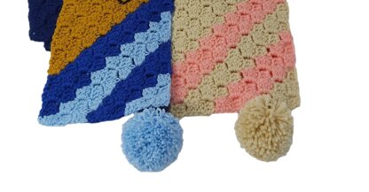 Blue and Orange Dogs Scarf C2C