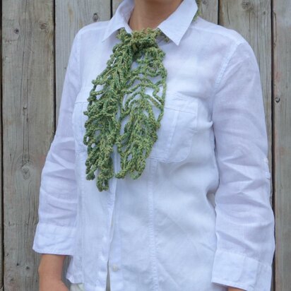 Tropical Leaves Skinny Scarf