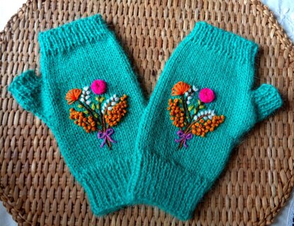 Wildflowers Mittens Gloves