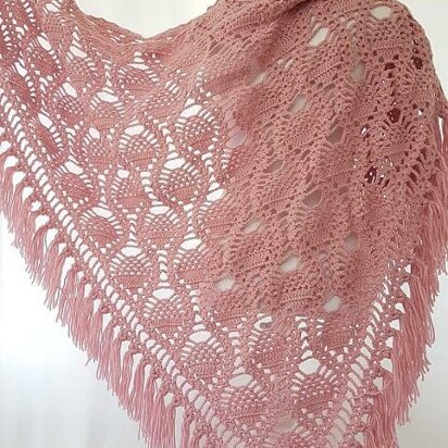 Triangle Shawl Pineapple