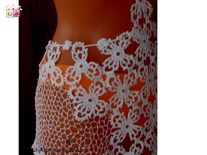 Crochet lace tunic for the beach