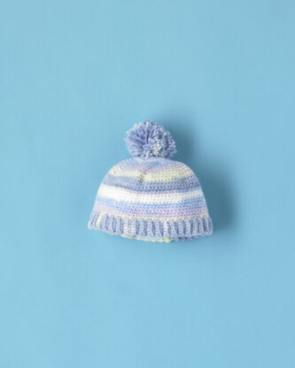 Bonnie Beanie - Free Crochet Pattern For Babies in Paintbox Yarns Baby DK Prints by Paintbox Yarns