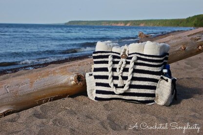 "Nautical Knots" Beach / Yarn / Tote Bag