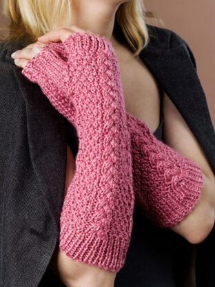 Fingerless Gloves in Caron Simply Soft - Downloadable PDF