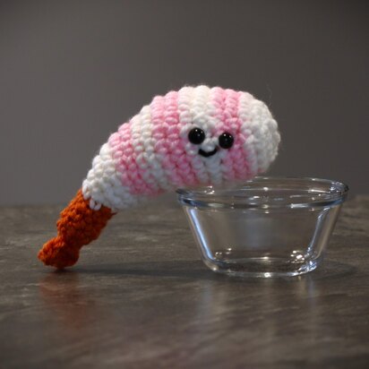 Crochet Shrimp Amigurumi Food