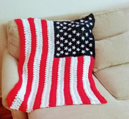 American Flag Lapghan