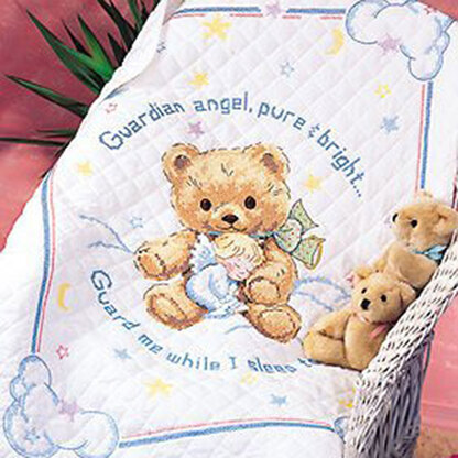 Dimensions Cuddly Bear Quilt Stamped Cross Stitch Kit