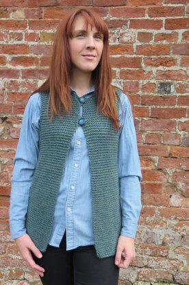 Easy Peasy Adult Gilet Knitting pattern by Ruth Maddock | LoveCrafts