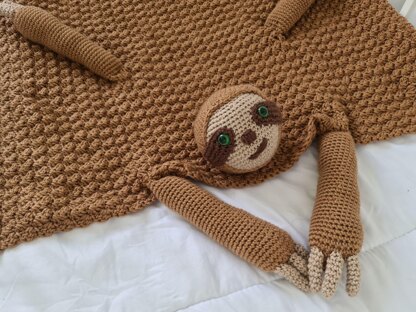 3in1 Jungle Sloth Baby Blanket