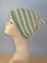 Stripey Roll Brim Topknot Slouch Hat