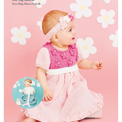 Dresses and Headbands in Rico Baby Classic Glitz DK - 611 - Downloadable PDF