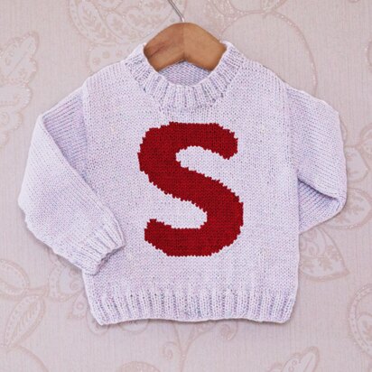 Intarsia - Letter S Chart - Childrens Sweater