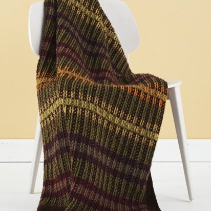 Shaded Stripes Afghan in Lion Brand Wool-Ease - L20321