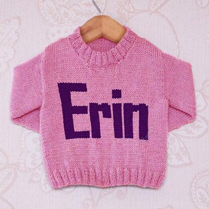 Intarsia - Erin Moniker Chart - Childrens Sweater