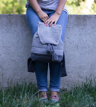 Light Grey Dipped Backpack