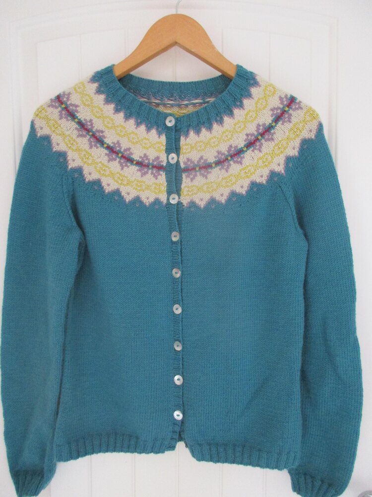 Fair isle on sale yoke cardigan pattern