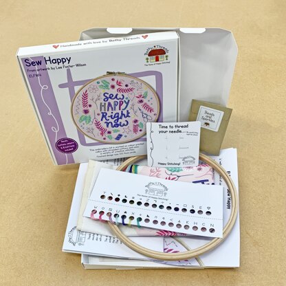 Bothy Threads Sew Happy Embroidery Kit - 20.4cm circle