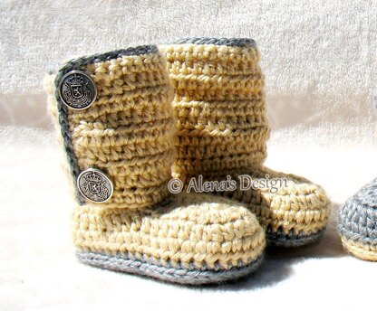 Buttoned Baby Booties -  Matthew