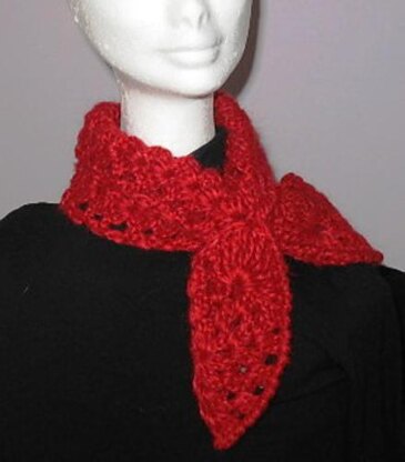 Rose Red Scarf Neckwarmer and Headband