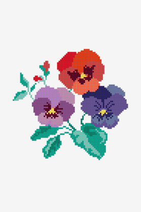 Pansy Bloom in DMC - PAT0646 -  Downloadable PDF