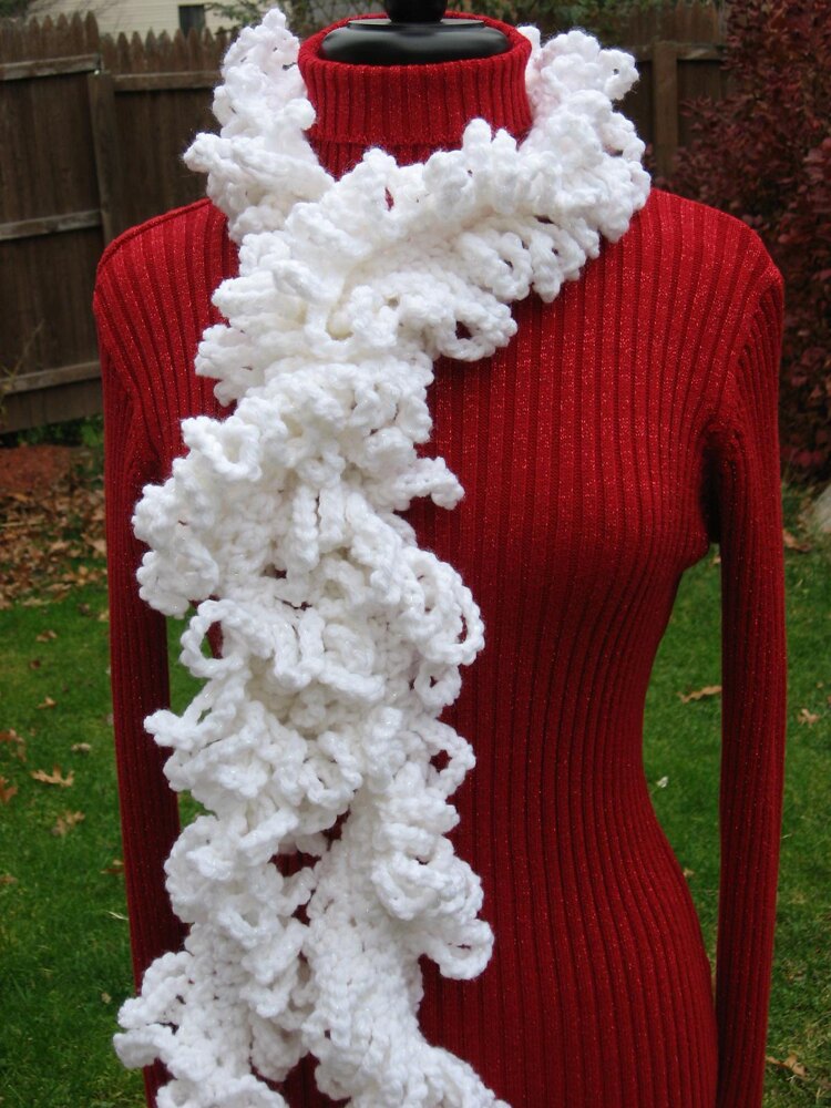 Loopy Layers Scarf Crochet pattern by Deborah Devlin Knitting