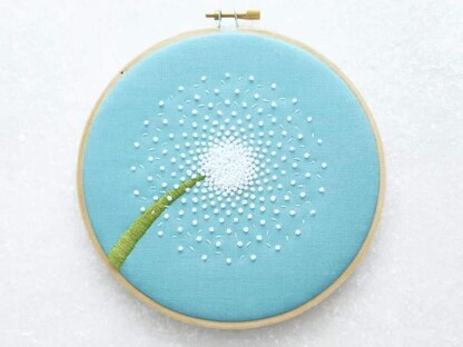 Ohsewbootiful Dandelion Clock Printed Embroidery Kit
