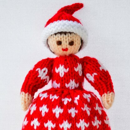 Anneke - Christmas Elf Folk Doll Knitting Pattern