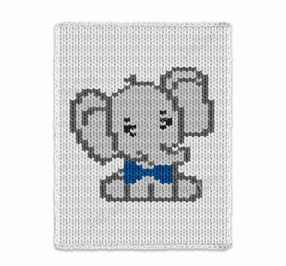 Elephant Finger Knit Blanket