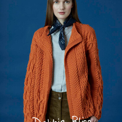 Elin Jacket - Knitting Pattern For Women in Debbie Bliss Falkland Aran