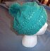 Blue Lacy Bobble Hat