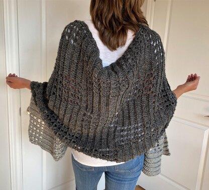 Checkerboard Wrap Shawl: Easy Crochet Shawl Pattern