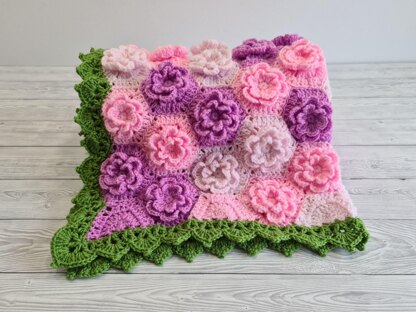 Summer Garden Flower Baby Blanket