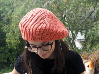 ANJA knit-look beret