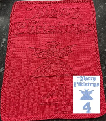 Nr. 447 4. Angel Merry Christmas guest towel