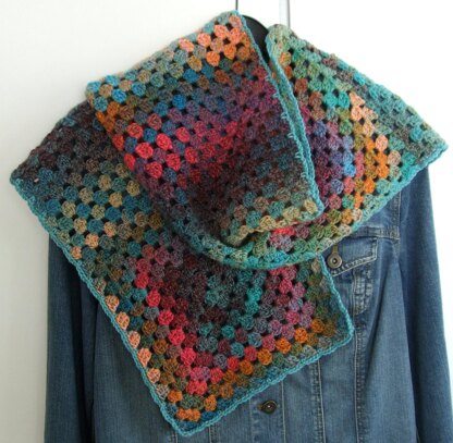 Granny Squares and Strips Shawl
