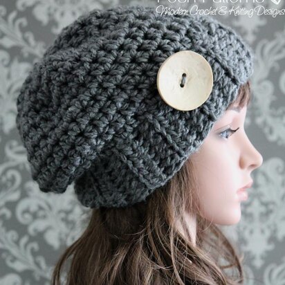 Elegant Button Slouchy Hat