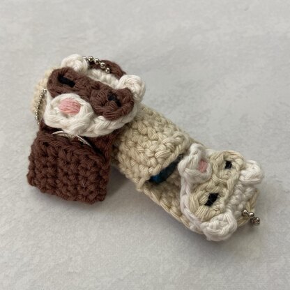 Fidget the Ferret Keeper Keychain