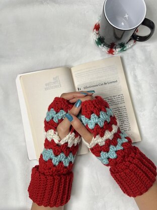Jolly Holly Fingerless Warmers