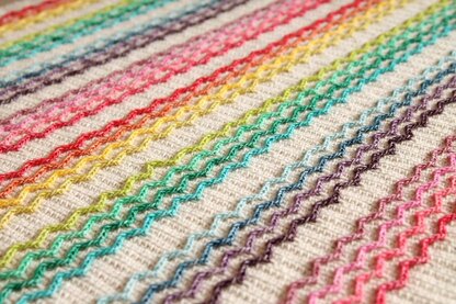 Rainbow wave blanket