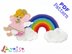 Angel rainbow crochet applique pattern