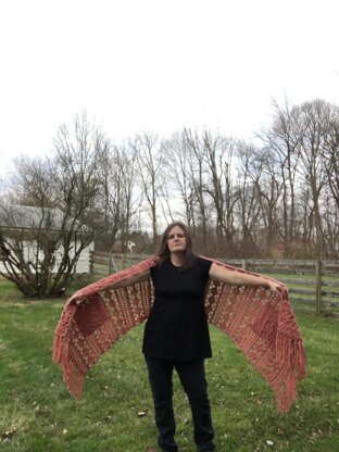 Diamond Arches Pocket Shawl