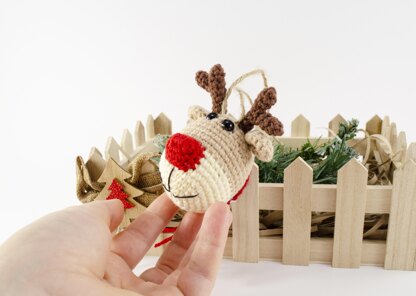 Crochet Christmas Reindeer Ornament