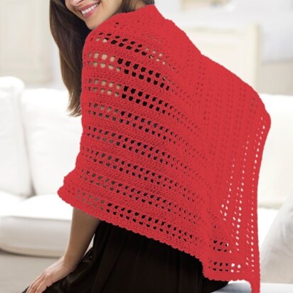 True Friend Shawl in Red Heart Super Saver Economy Solids - WR1734