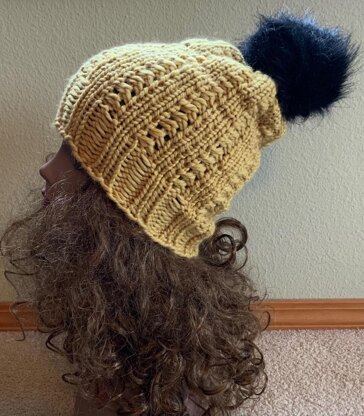 Barrels & Purls Hat -- a loom knit pattern