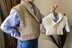 Harmony Basketweave Shawl Collar Vest N 634