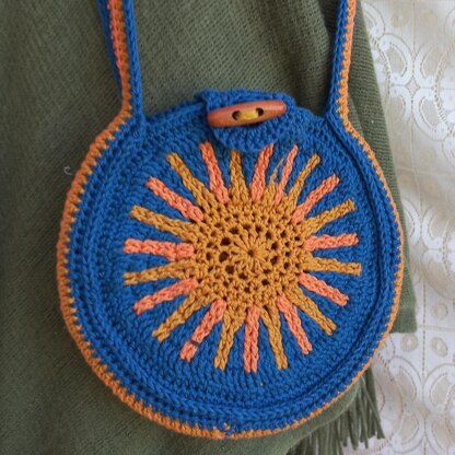 Sunburst Round Tote Bag