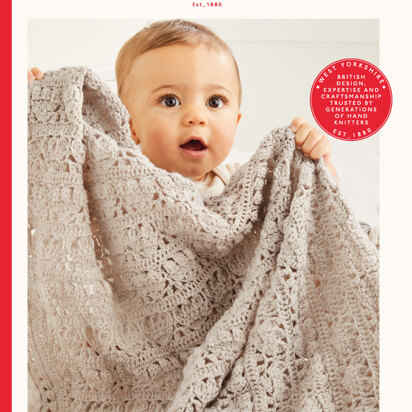 Little Buds Crochet Blanket in Sirdar Snuggly 3ply - 5527 - Downloadable PDF
