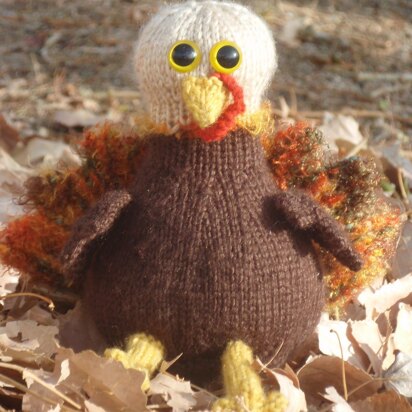 Tom the Turkey knit flat - knitting pattern